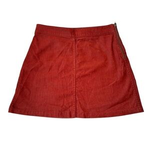 Aritzia Wilfred Free Corduroy Dark Red Women's Skirt with Zipper